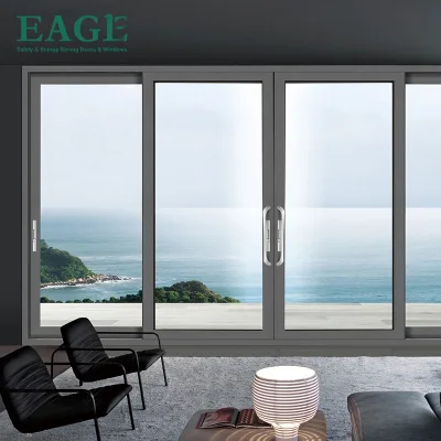 Exterior Patio Insulated Aluminum Sliding Double Glazed Low-E Glass Sliding Doors