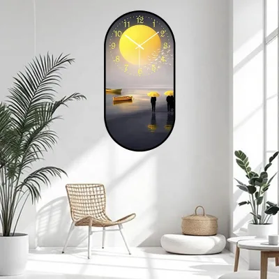 Stupa Print Wall Clock Silent Quartz Decorative Wall Watch Home Living Room Art Decor Travel Souvenir Gift