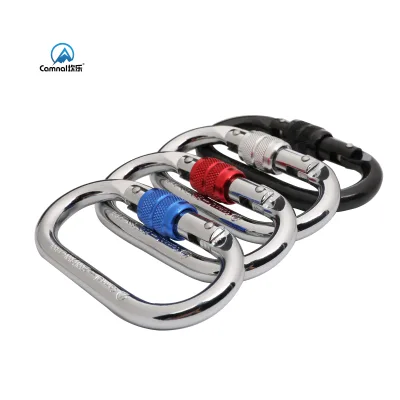 Camnal 25KN CE Certification Titanium Carabiner Custom logo Stainless Steel Carabiner O-type Master Lock