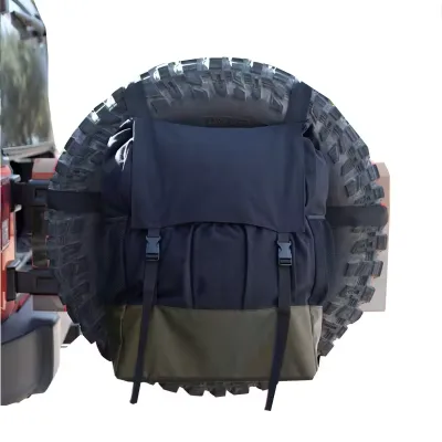Large Capacity Semi Waterproof Spare Tire Trash Bag Tire Suv Spare Tire Trash and Gear Bag Seat Organizer G
