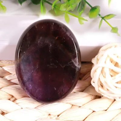 HZ 2023 Gemstone Amethyst Worry Thumb Stones