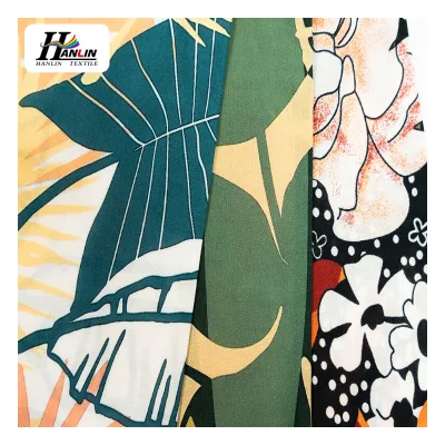 Hanlin Textile 30s 40s 45s 60s Challis Rayon Fabric 100% Viscose Woven Rayon Satin Clothing Beautiful Stretch Fabric for Garment