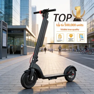 Foldable Adult Electric Scooter with Sensor 10 Inch PVC Wheels Aluminum Alloy Frame 25km/h 36V 10AH Lithium Battery Commuting