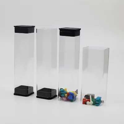 Hot Selling Transparent Plastic Containers, Plastic Packaging Tubes with Lids, and Plastic Tubes