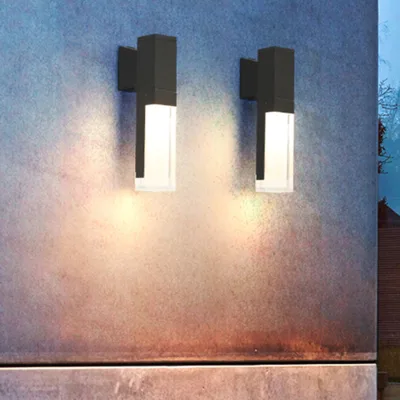 LED Wall Light Outdoor Waterproof PIR Human Body Motion Sensor Wall Lamp Nordic Garden Porch Aisle Balcony Wall Sconces