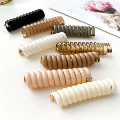 Girls CELIAY Creative Ponytail Hair Band Plastic Solid Color Phone Cord Hair Ties for Thick Hair 7cm Custom