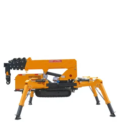 Mini Crawler Hydraulic Spider Crane for Narrow Site Lifting Operation and Building Glass Installation Work