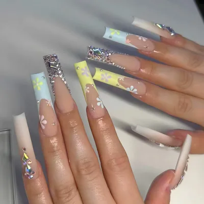 2024 Thick Acrylic Press on Nails Best Acrylic Press on Reusable Nails Hand Made Xxllong Acrylic Press on Nails
