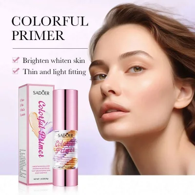 SADOER Private Label Three Color Sunscreen Isolation Cream Foundation Long Lasting Whitening Waterproof Pre Makeup Base