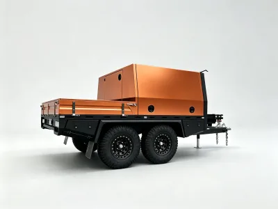 Removable Gates Aluminium Flatbed Tradesman Trailer With Ample Underbody Storage Space