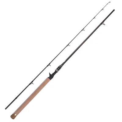 2.1m 2.28m 2.4m High Quality Carbon Fiber 2 Sections Super Light Super Hard H Adjusting Boat Fishing Rod