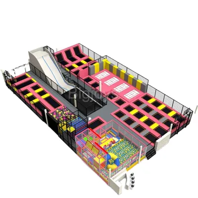 Ninja Skyzone Soft Play Playground Amusement Big Kid Jump Equipment Indoor Trampoline Park