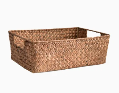 Storage Basket Decorative Handmade Woven Rattan Desktop Storage Basket Woven Basket Bamboo Basket