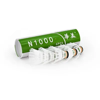 Manufacturer Cheap Price 6 Pcs White Nylon Badminton Shuttle with Composite Cork Head Stable & Durable for Ordinary Training
