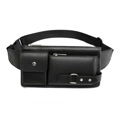 Stylish Multilayer Design Men s Business Casual Waterproof Polyester Chest Bag for Sports and Daily Use