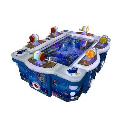 . Amusement park 6 players arcade video electric fishing and catching games machine for kids