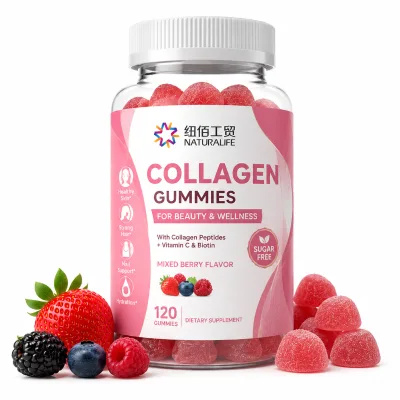 Bulk Sale Nutritious Collagen Peptide Gummy Mixed Berry Flavor for Daily Skin Elasticity and Hydration
