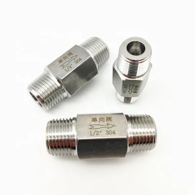 Male Thread Check Valve ZG 1/4" 1/2" Inch Stainless Steel 304 Acid-proof Pneumatic Hydraulic One-way Single Check Valve