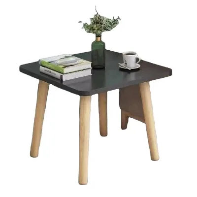 2024 Best-Selling Luxury Solid Wood Small Coffee Table Modern Design with Simple Shelf for Bedroom Sofa Side or Outdoor Use