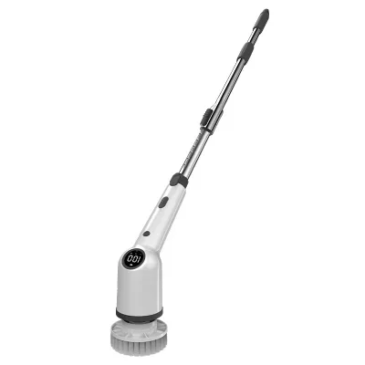 Wholesale 9 in 1 Detachable Long Handle Electric Clean Brush for Tile Floor Bathroom Three Speed Electric Spin Scrubber