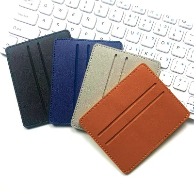 Factory Wholesale Leather Card Holder Custom Logo Business Minimalist Card Holder Wallet Case