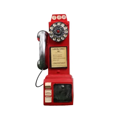 Retro Desktop Decor Phone Piggy Bank Figurines European Style Antique Phone Model Fashion Money Boxes Crafts