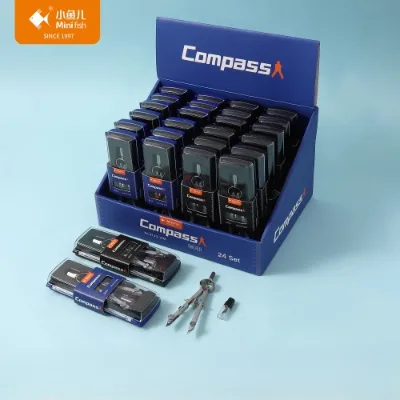 High Quality Professional School Geometry Compass Box Set Metal Bow and Spring Tools for Student Use
