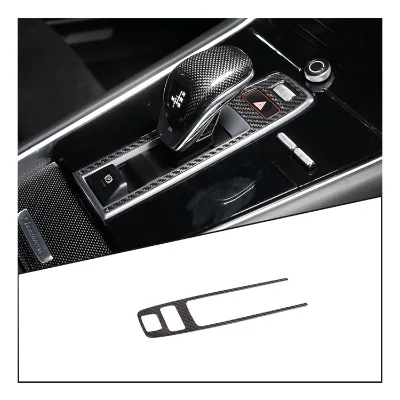 For Porsche Cayenne 2018-2020 Real Carbon Fiber Cover Car Interior Accessories Center Console P Parking Brake Buttons Trim Frame
