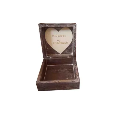 Wooden Ring Box Rustic Ring Bearer Holder Decorative Wedding Engagement Wood  Jewelry Box