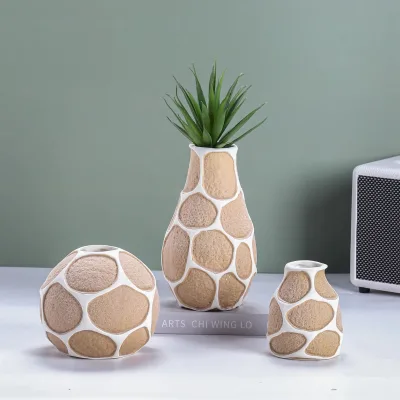 Creative Pomegranate Custom Ceramic Bud Flower Vase for Home Hotel Table Decoration
