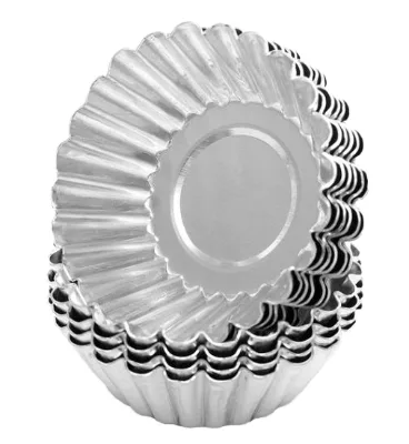 Various Egg Tarts Mold Carbon Steel Cookie Pudding Tin Baking Cupcakes Tin Metal Egg Tart Mold