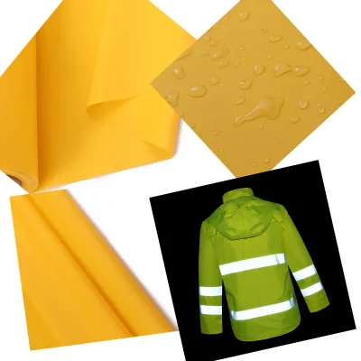 HUANLONG TPU Film Breathable Environmentally Friendly Waterproof Yellow TPU Film for Waistcoat Reflective Clothing