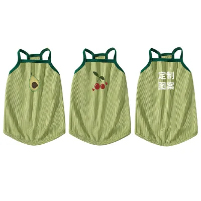 Pet Clothing Dog Spring and Summer Cartoon Printed Two Foot Clothing Small and Medium-sized Dog Clothing