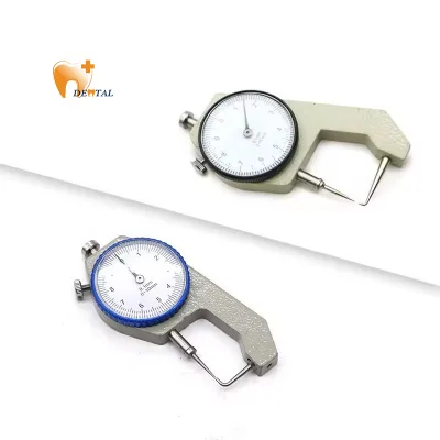 Dental Thickness Gauge Mechanic Calipers With Watch, Dental Orthodontic Instrument Measuring Meter Thickness Gauge Meter 0-10mm