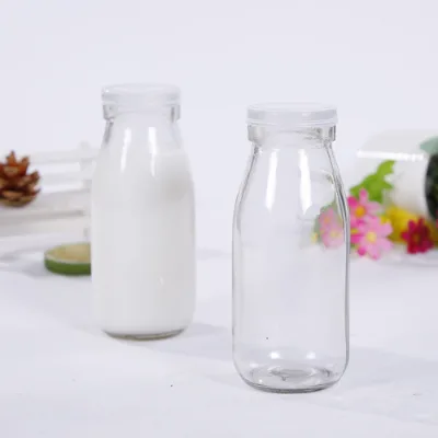 Wholesale Eco Friendly Recycled Glass Juice Milk Water Bottle Fresh Milk Glass Bottle 500 ml Glass Milk Storage Bottle