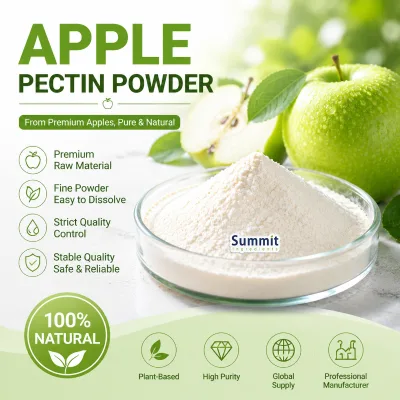 Natural Pure Water Soluble Apple Pectin Powder Food Grade Vegan Gelatin Alternative Thickener for Gummy Candy Jam Jelly Making