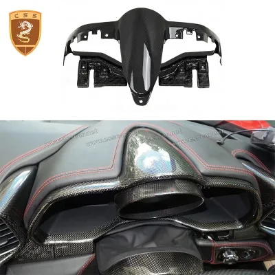Real Carbon Fiber Fabric Car Interiors Dashboard Cover for Ferrari 458