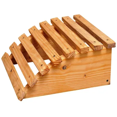 Wooden Foot Stool Under Desk with Anti-Slip Surface, Adjustable Foot Stool for  Wooden Footstool