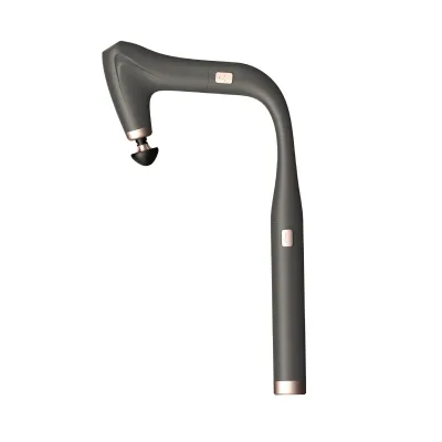 New Curved-Head Fascia Gun Electric U-Shaped Long-Handle Cordless Massage Gun 5 Massage Heads Speed Control