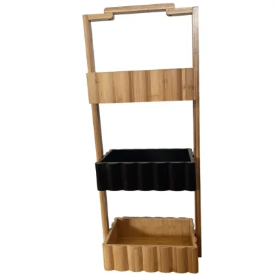 Bamboo Dragonfly Design Bathroom Storage Shelves Eco-Friendly Natural Handmade Bathrooms Organizer Customizable Color & Size