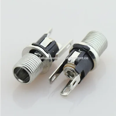 DC power socket 5.5 * 2.1 thread length 8.5, directly inserted into the female socket DC-025M-L