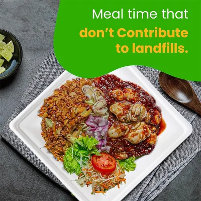 Wholesale Custom Logo Disposable Biodegradable Sugracane Bagasse Fiber Square Diner Plate Cheap Charger Plates
