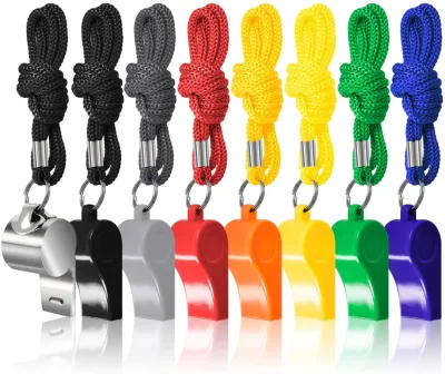 Good Plastic Outdoor Sports Referee Color Training Whistle Children Toys Color Referee Whistle