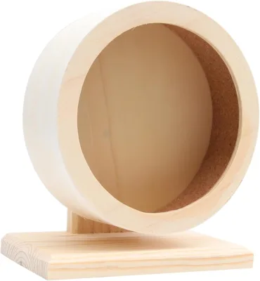 10-Inch Hamster Wheel Non-slip Running Plate Hamster Toy Small Pet Running Wheel Sports Wheel Wooden Silent Fitness Hamster Cage