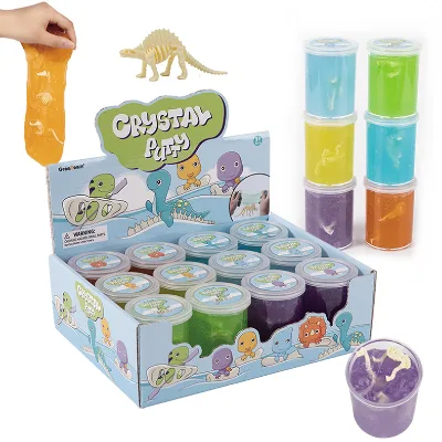 Wholesale Dinosaur Slime Licker Candy Play Dough Toys Set Kids Crystal Putty