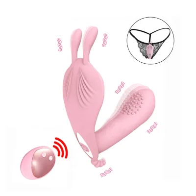 Invisible Wearable 10-Frequency Panty Vibrator with Wireless Remote Control G-Spot & Rabbit Features Dildo Vibrator