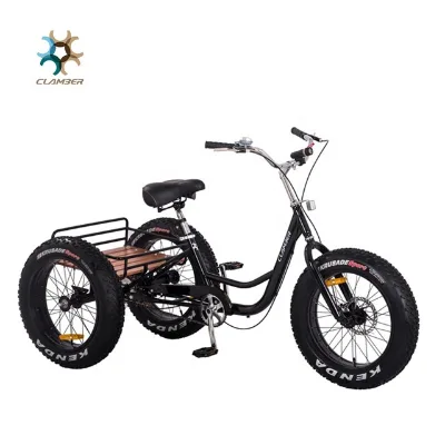 CLAMBER 20'' Tricycle Fat Bike 3 Wheels Beach Trike with Disc Brakes GW7022