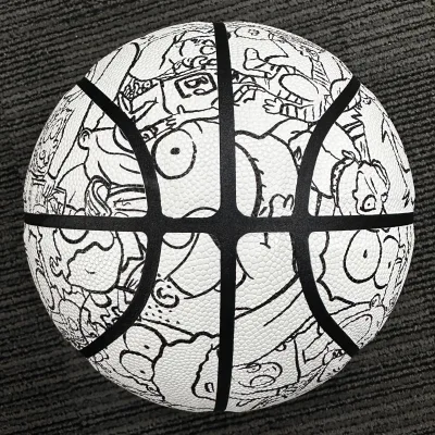 Black Custom Logo Pu Leather Kobe Bryant Memorial Basketball for Boys Kids Outdoor Indoor Training
