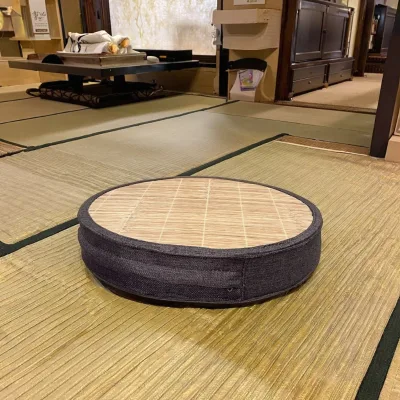 Eco-Friendly Japanese Style Bamboo Summer Cool Thick Anti-Slip Anti-Static Washable Beige Seat Cushion Multi-Use Home Office