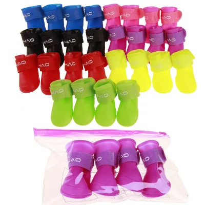 Outdoor Reflective Waterproof Sports Pet Shoes Rain Shoes Warm Protective Foot Cover for Dogs Non-slip Cloth Customizable Logo